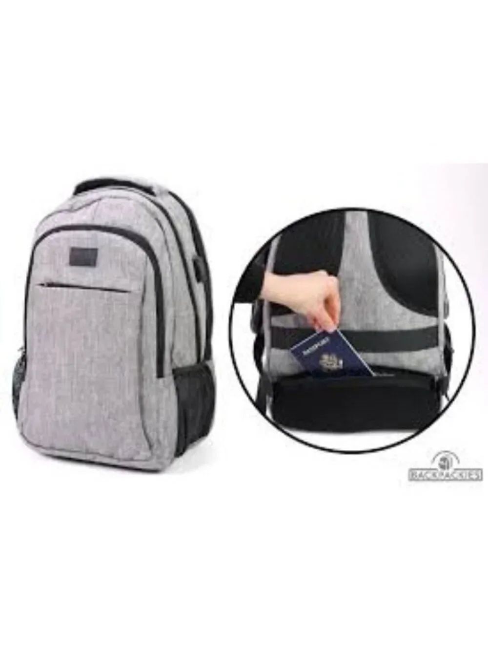 Matein Gray Anti-Theft Slim Travel Laptop Backpack - Picture 8 of 15